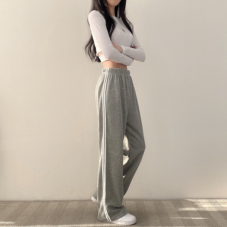 두줄 와이드 트레이닝 팬츠 6color 그레이