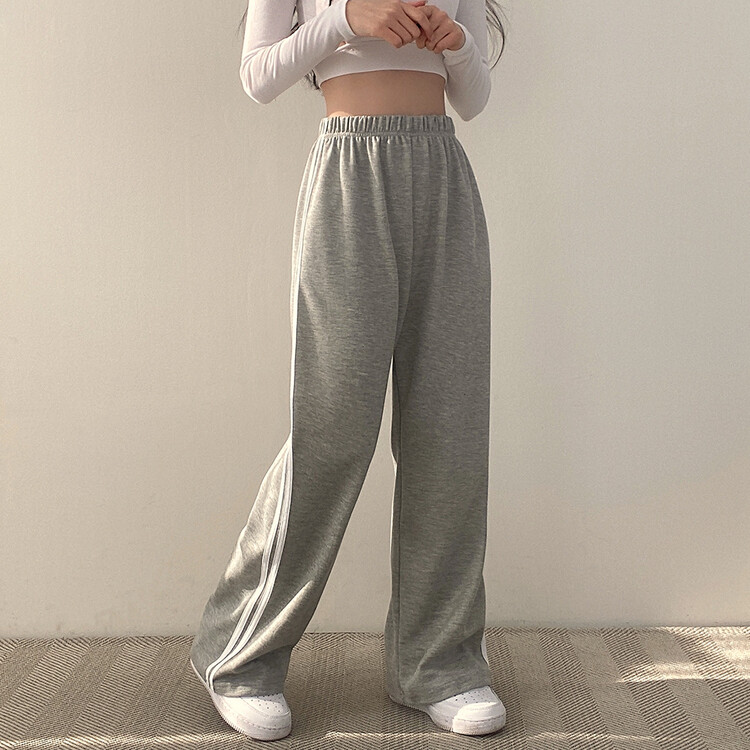 두줄 와이드 트레이닝 팬츠 6color 그레이