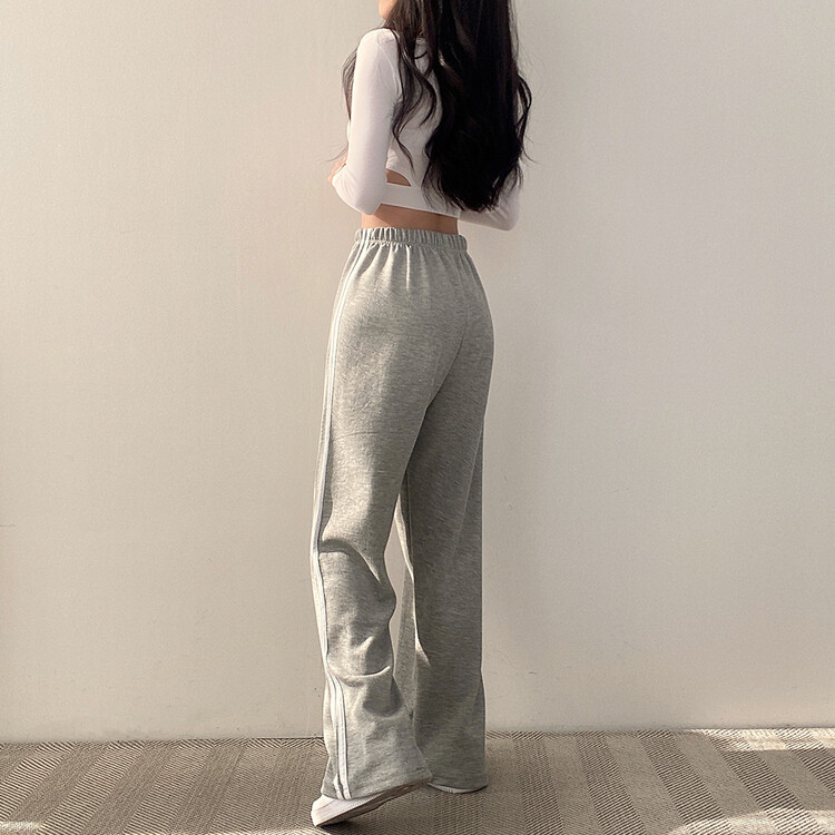 두줄 와이드 트레이닝 팬츠 6color 그레이