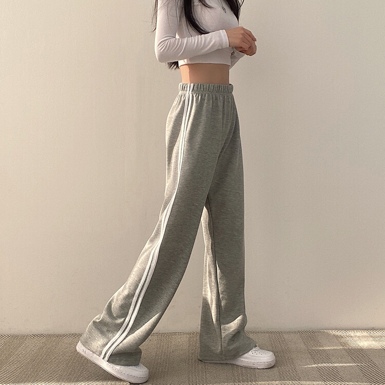 두줄 와이드 트레이닝 팬츠 6color 그레이