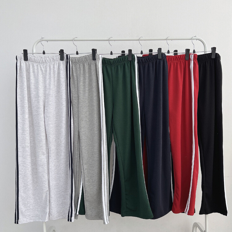 두줄 와이드 트레이닝 팬츠 6color