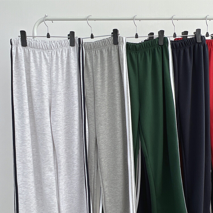 두줄 와이드 트레이닝 팬츠 6color