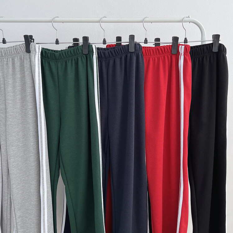 두줄 와이드 트레이닝 팬츠 6color