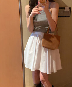 ノースリーブ ベーシックキャミソール GRAY