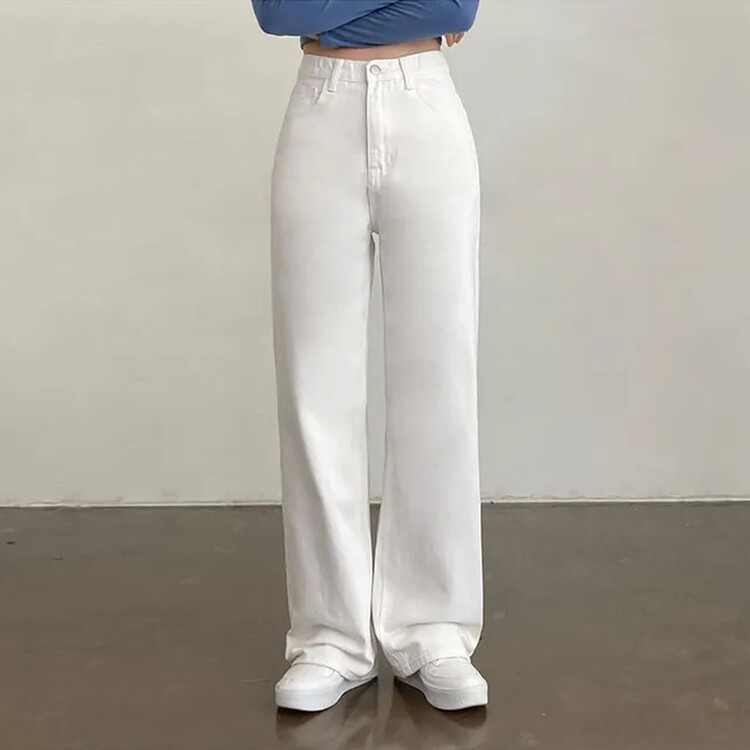 ハイウエストワイドコットンパンツ5色｜ロングパンツ｜韓国