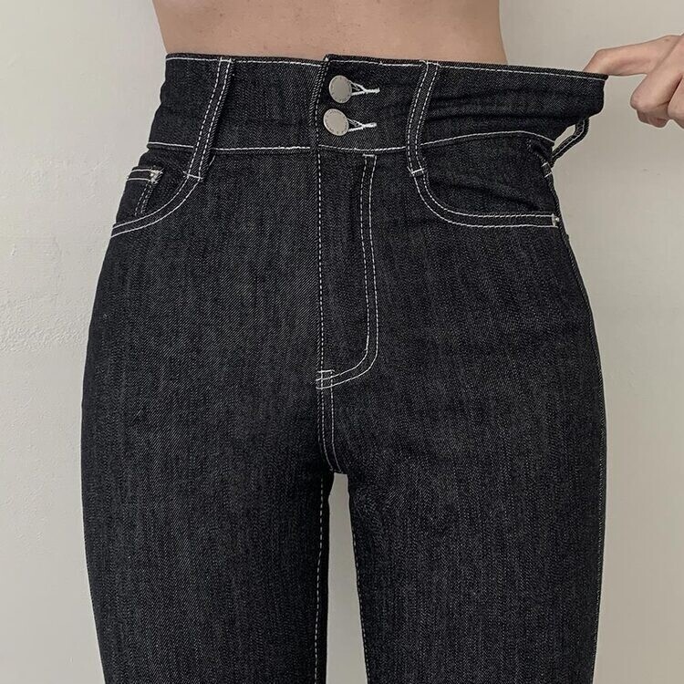 ROKKAN O.C. ブラックブーツカットデニム　Mサイズ RICK OWENS(リックオウエンス) コーティングブーツカットデニム