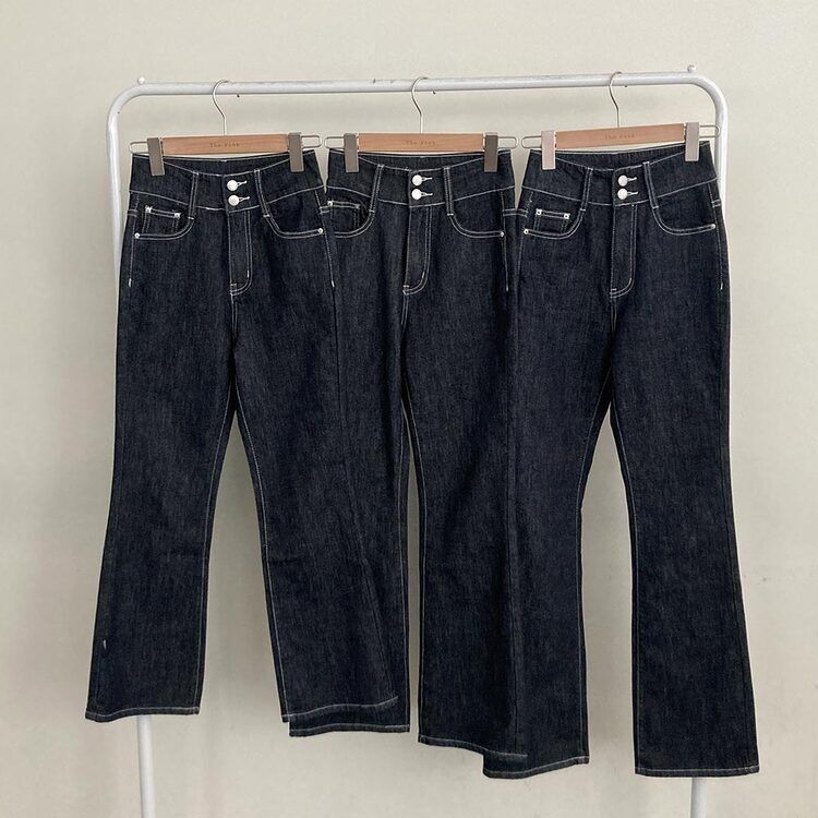 SPS16836 ツーボタンブーツカットデニムパンツ(SHORT/BASIC/LONG