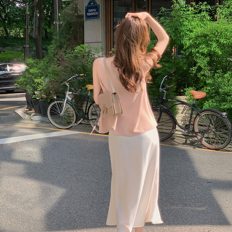 シルキーマーメイドロングスカート IVORY