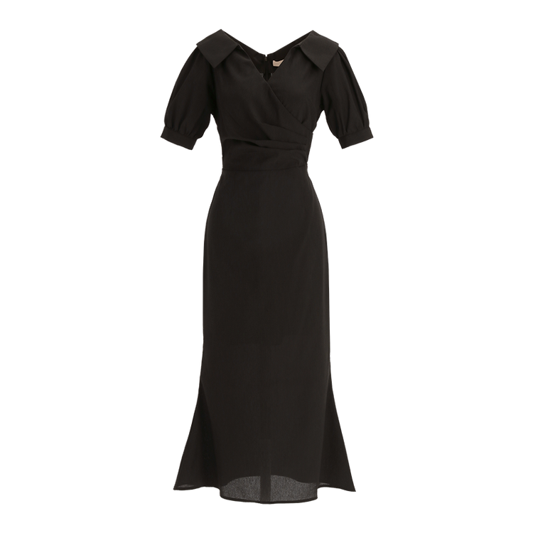 カシュクールマーメイドロングワンピース