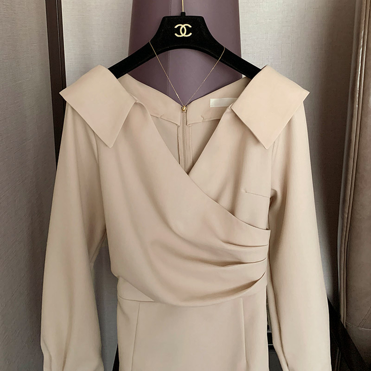 カシュクールマーメイドロングワンピース