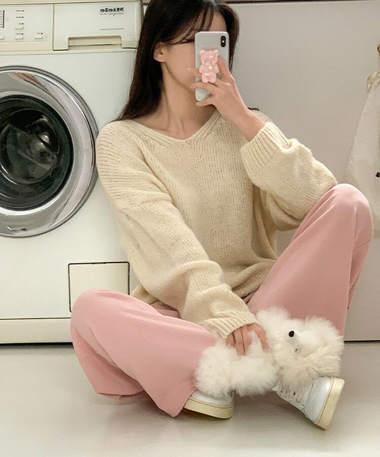 ベアーモチーフスマホグリップトック Pink