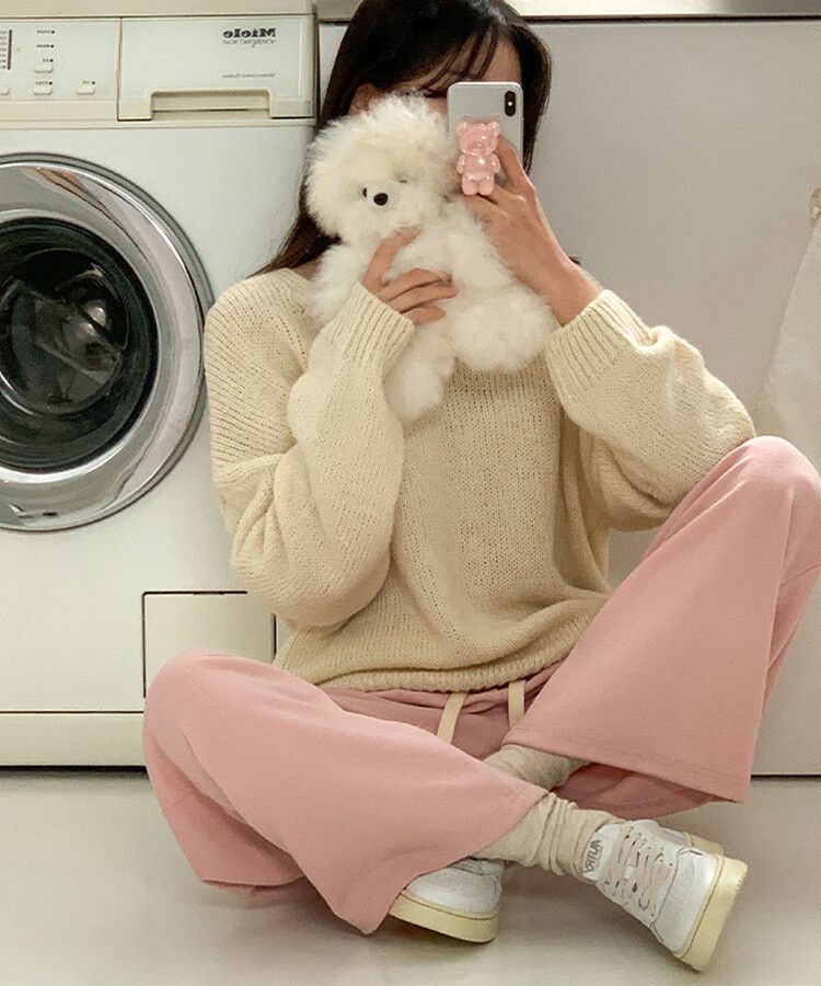 ベアーモチーフスマホグリップトック Pink