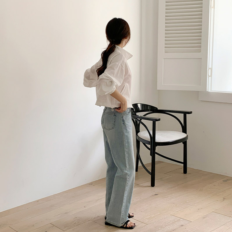 Day Jeans No.8 ウォッシュワイドデニム LIGHT BLUE