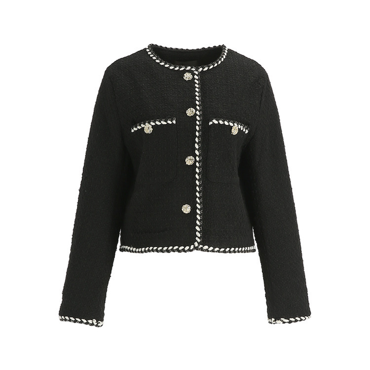 [BEST]ノーカラーツイードジャケット