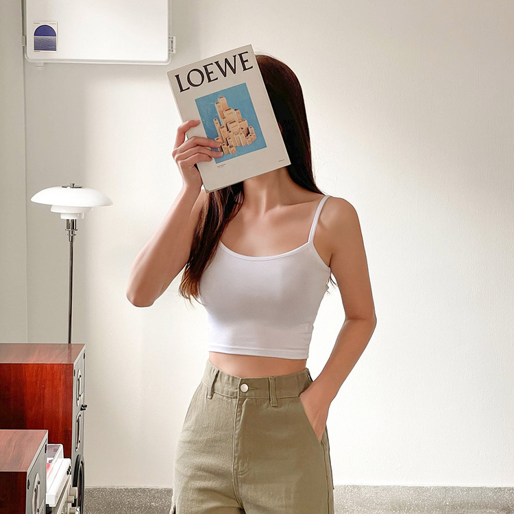 [크롭,기본기장별] 쫀쫀 베이직 나시티 화이트