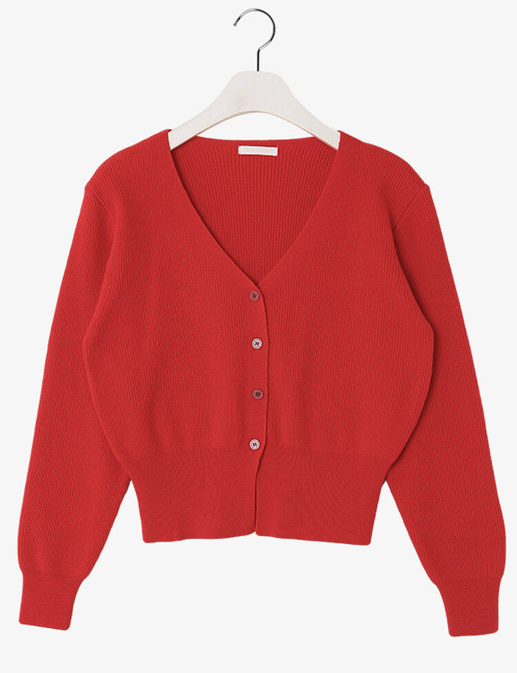 (11컬러) 허리잘록 폭닥 브이넥 니트 가디건