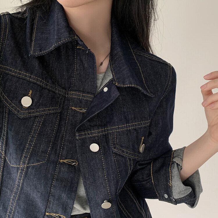 ★注文殺到★【単品購入/SET購入可能】 デニムジャケット、ミニスカート、デニムパンツ ネイビー