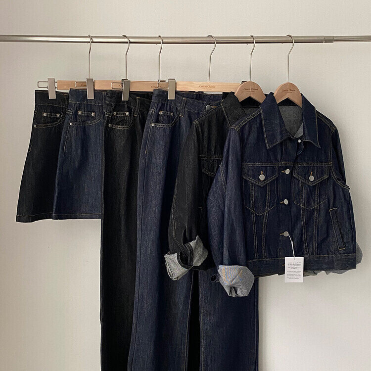 ★注文殺到★【単品購入/SET購入可能】 デニムジャケット、ミニスカート、デニムパンツ