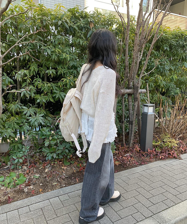 ウェーブニットボレロ IVORY