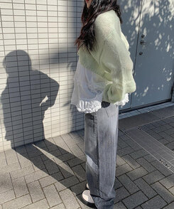 ウェーブニットボレロ GREEN