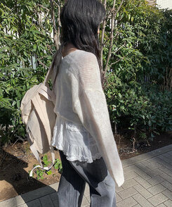 ウェーブニットボレロ IVORY