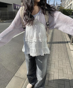 ウェーブニットボレロ LIGHT PURPLE