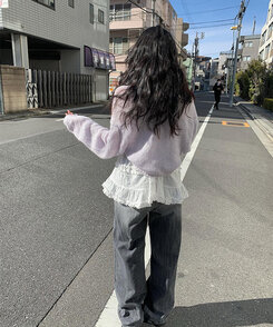 ウェーブニットボレロ LIGHT PURPLE