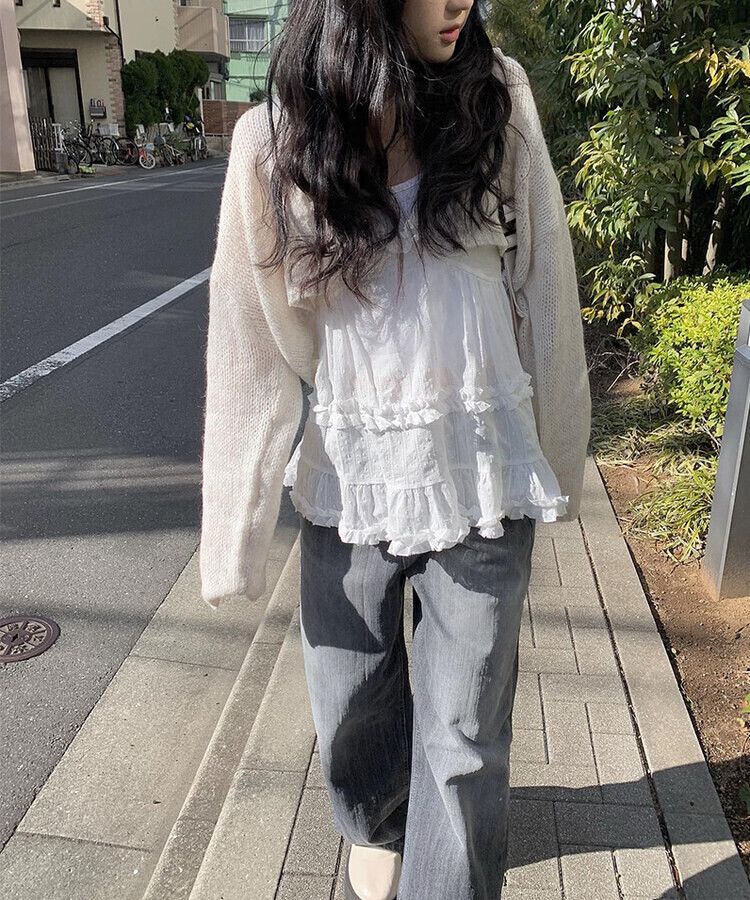 ウェーブニットボレロ IVORY