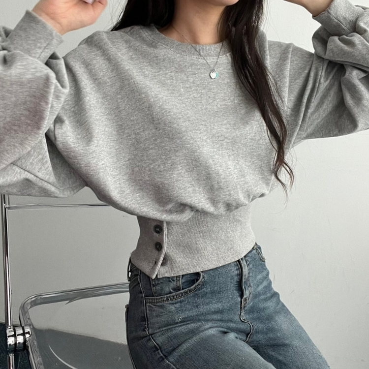 【ANTRE】立体デザインバルーン袖トレーナー HUG.U（ハグユー） スウェット レディース トップス トレーナー