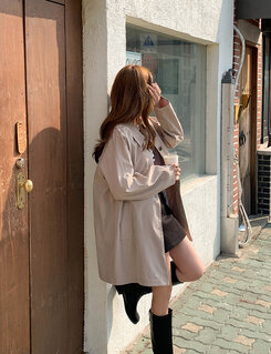 (高品質)ハーフトレンチコート BEIGE