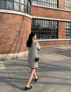 ツイード半袖ミニワンピース｜ミニワンピース｜韓国ファッション通販 SONA