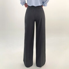 パンツ ハイウエストピンタックワイドスラックス GRAY