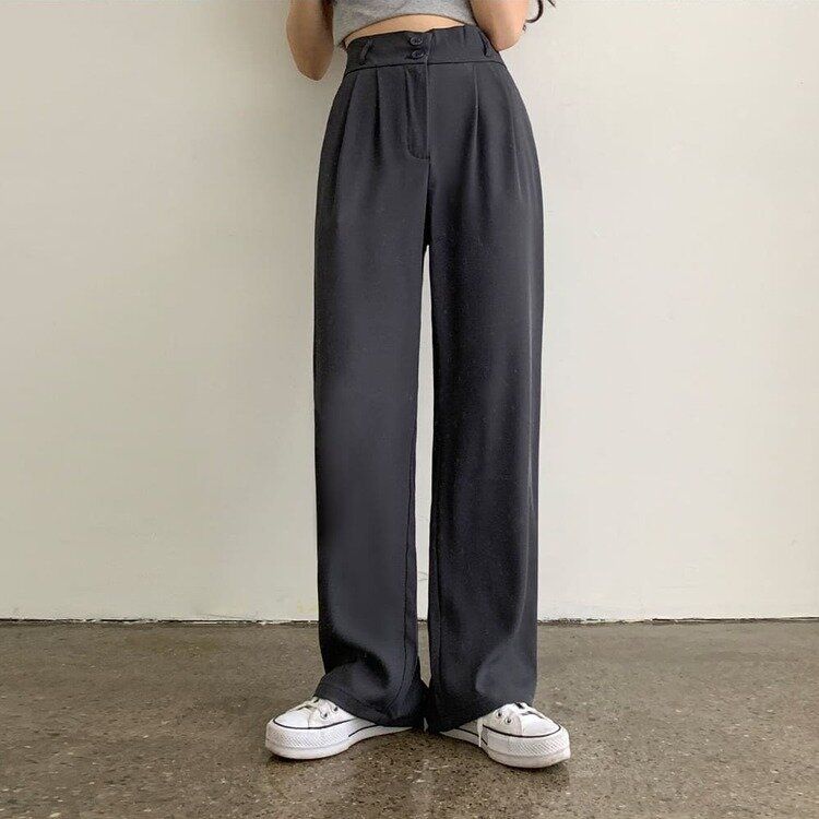 ツーボタンピンタックスラックス(SHORT/BASIC/LONG)｜パンツ