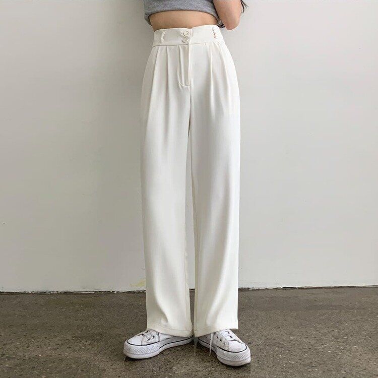 ツーボタンピンタックスラックス(SHORT/BASIC/LONG)｜パンツ