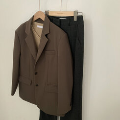 ベーシックボタンオーバーフィットジャケット5色