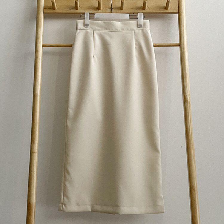 ベーシックピンタックAラインロングスカート