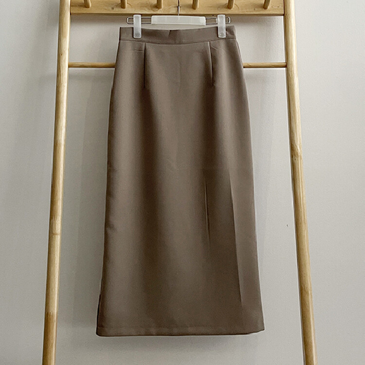 ベーシックピンタックAラインロングスカート
