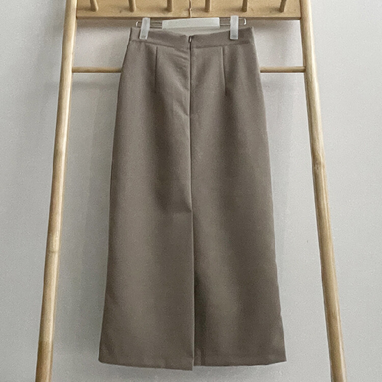 ベーシックピンタックAラインロングスカート