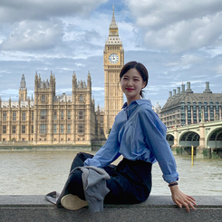 ポケット付きコットンシャツ BLUE