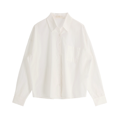 ポケット付きコットンシャツ