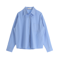 ポケット付きコットンシャツ