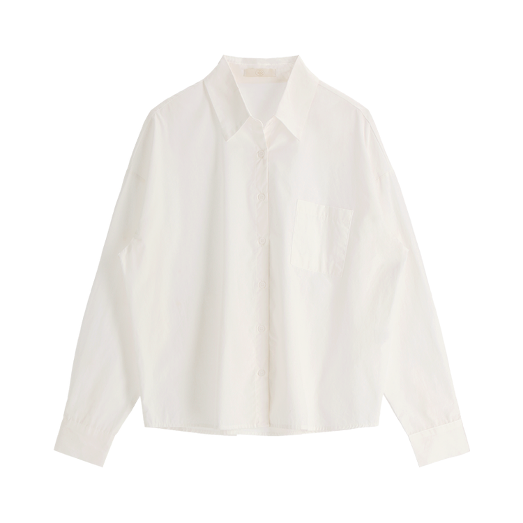 ポケット付きコットンシャツ