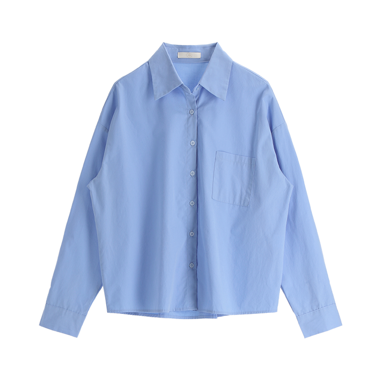 ポケット付きコットンシャツ
