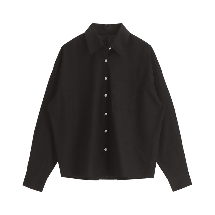 ポケット付きコットンシャツ