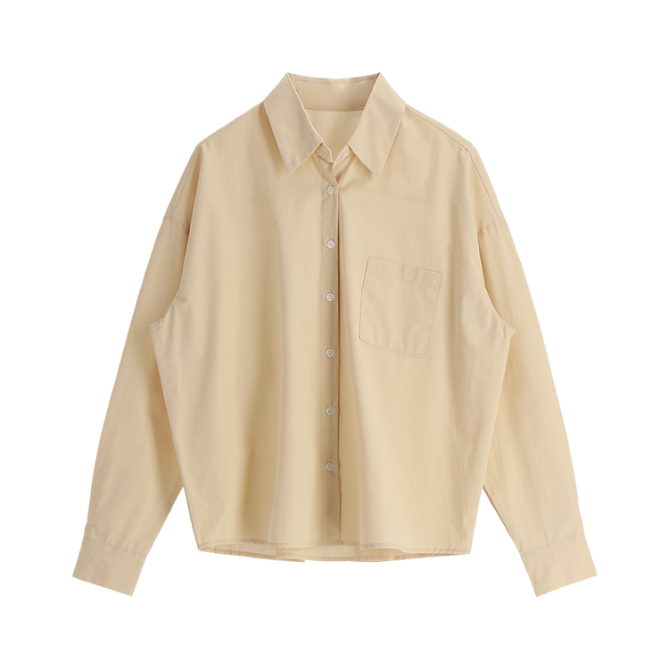 ポケット付きコットンシャツ