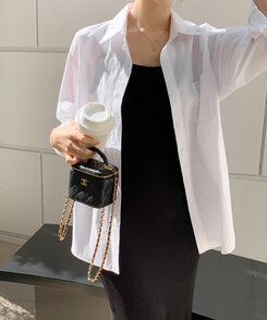 ロングワンピース 半袖ロングワンピース Black
