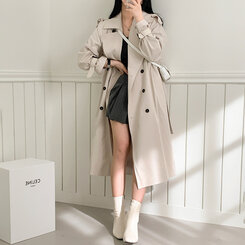 ベーシックセーラーカラートレンチロングコート｜コート｜韓国