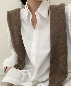 ベーシックオーバーフィットシャツ5色 IVORY