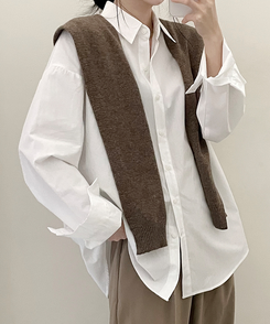 ベーシックオーバーフィットシャツ5色 IVORY