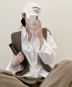 ベーシックオーバーフィットシャツ5色 IVORY